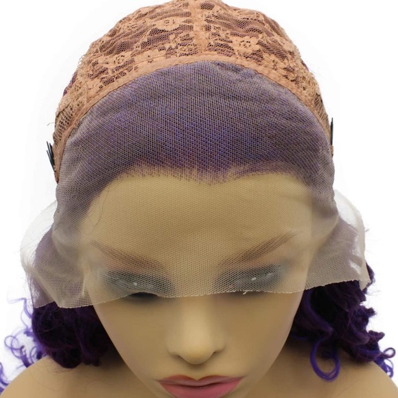 💫 24”  PURPLE OMBRE KINKY CURLY
 LACE FRONT WIG💫 *NEW*
🆕🆕🆕 - Picture 4 of 8